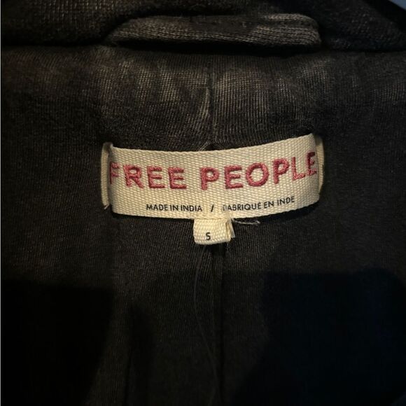 Nwt Free People Black Roll With Us Puffer Vest Pocket Button Gray - Picture 6 of 9